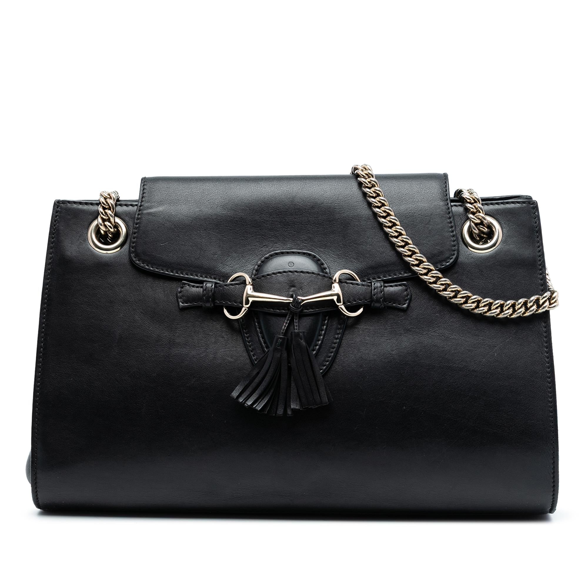 Gucci Large Leather Emily Shoulder Bag