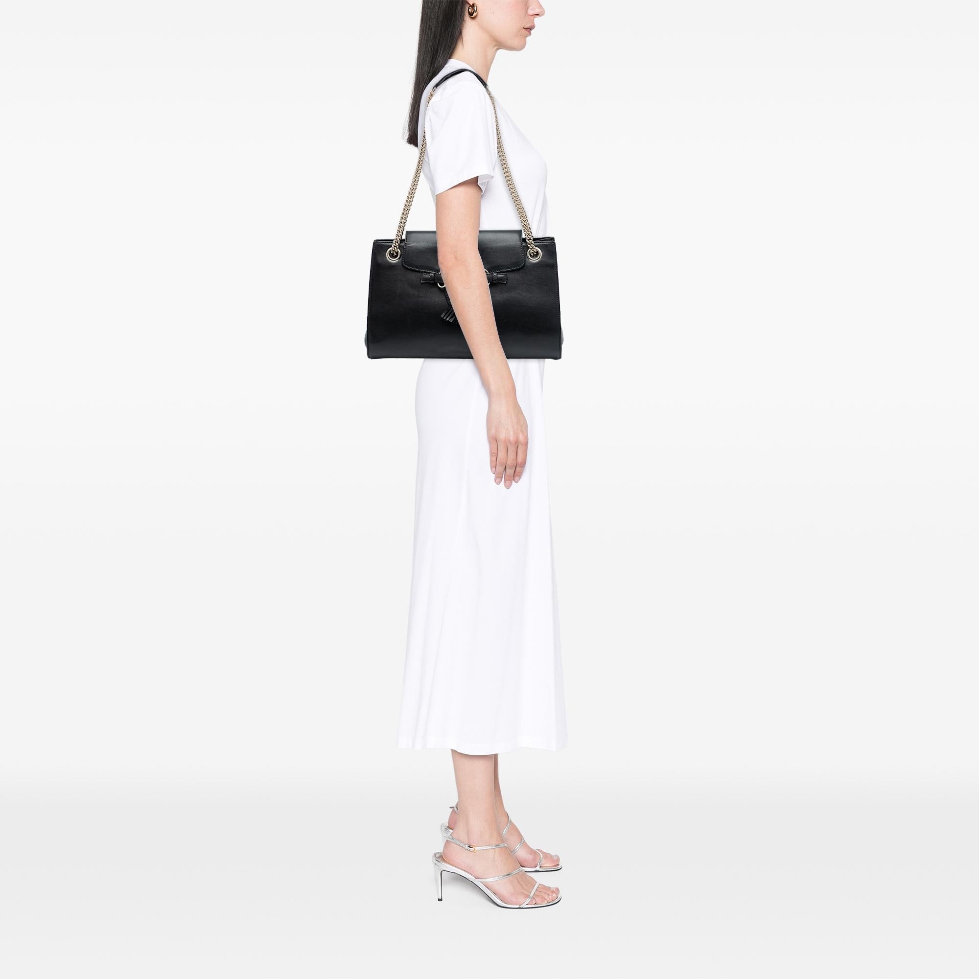 Gucci Large Leather Emily Shoulder Bag