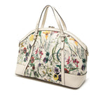 Gucci Large Leather Floral Print Nice Dome Satchel