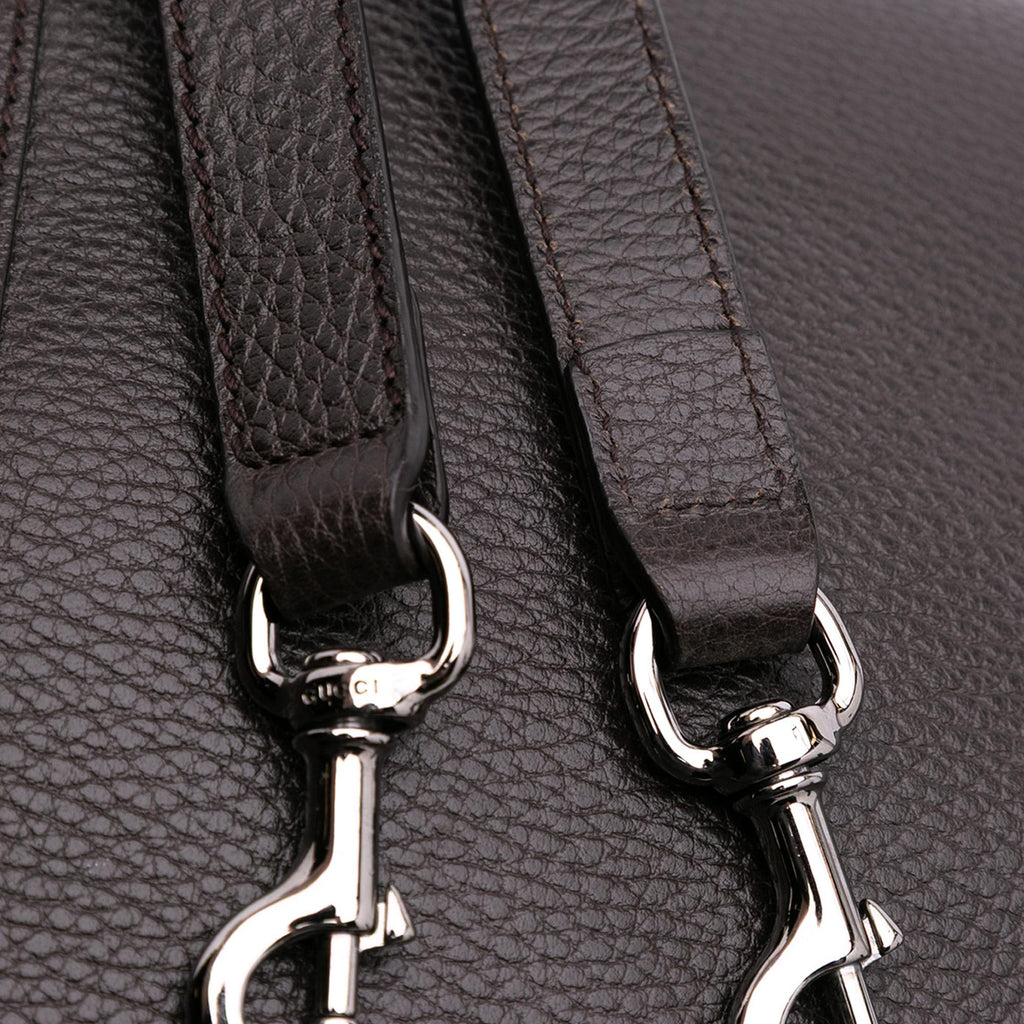 Gucci Large Leather GG Charm Dome Satchel