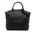 Gucci Large Leather GG Charm Dome Satchel