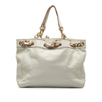 Gucci Large Leather Positano Scarf Tote (SHG-EgnKIT)