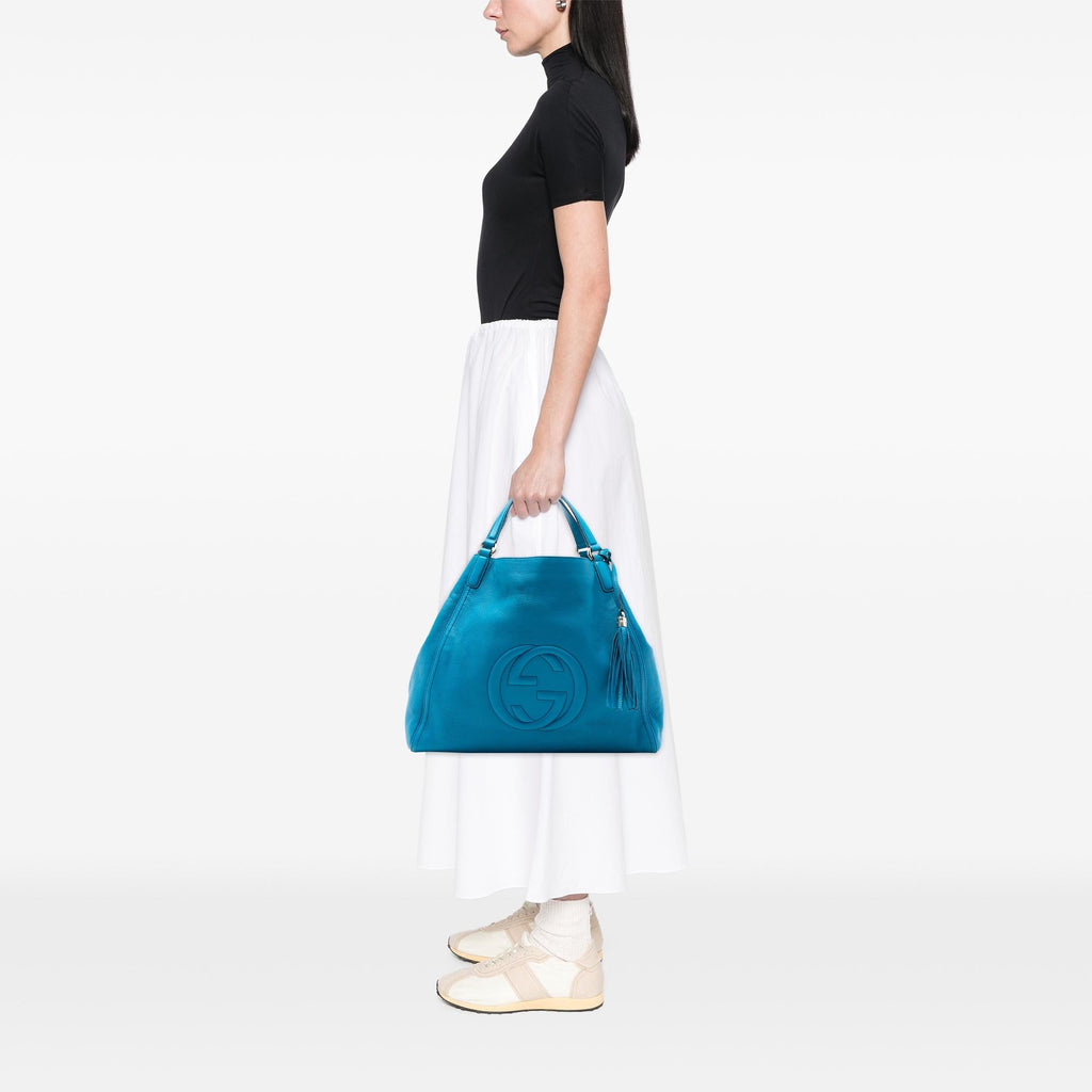 Gucci Large Leather Soho Cellarius Tote