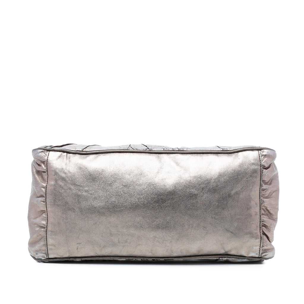 Gucci Large Metallic Leather Hysteria Satchel