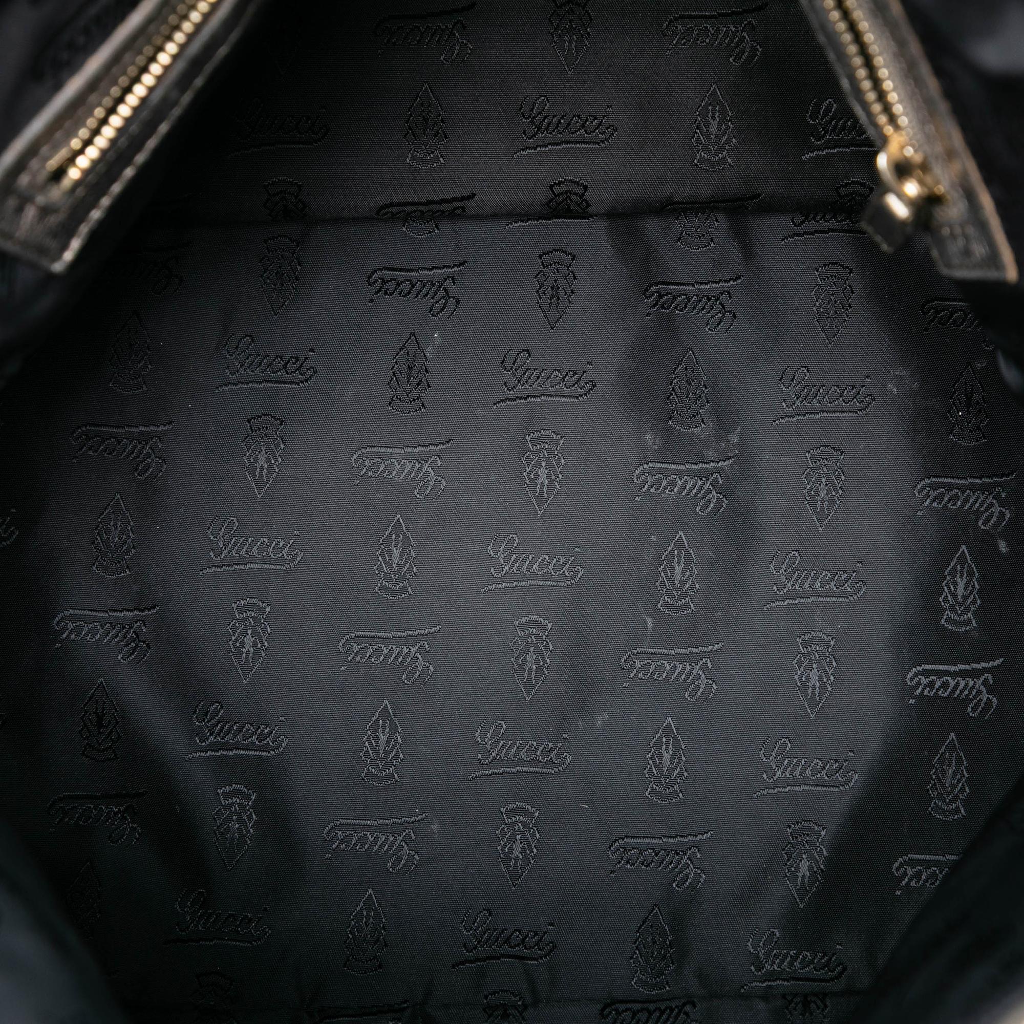 Gucci Large Metallic Leather Hysteria Satchel