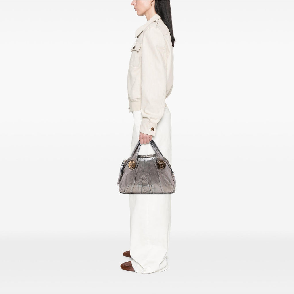 Gucci Large Metallic Leather Hysteria Satchel