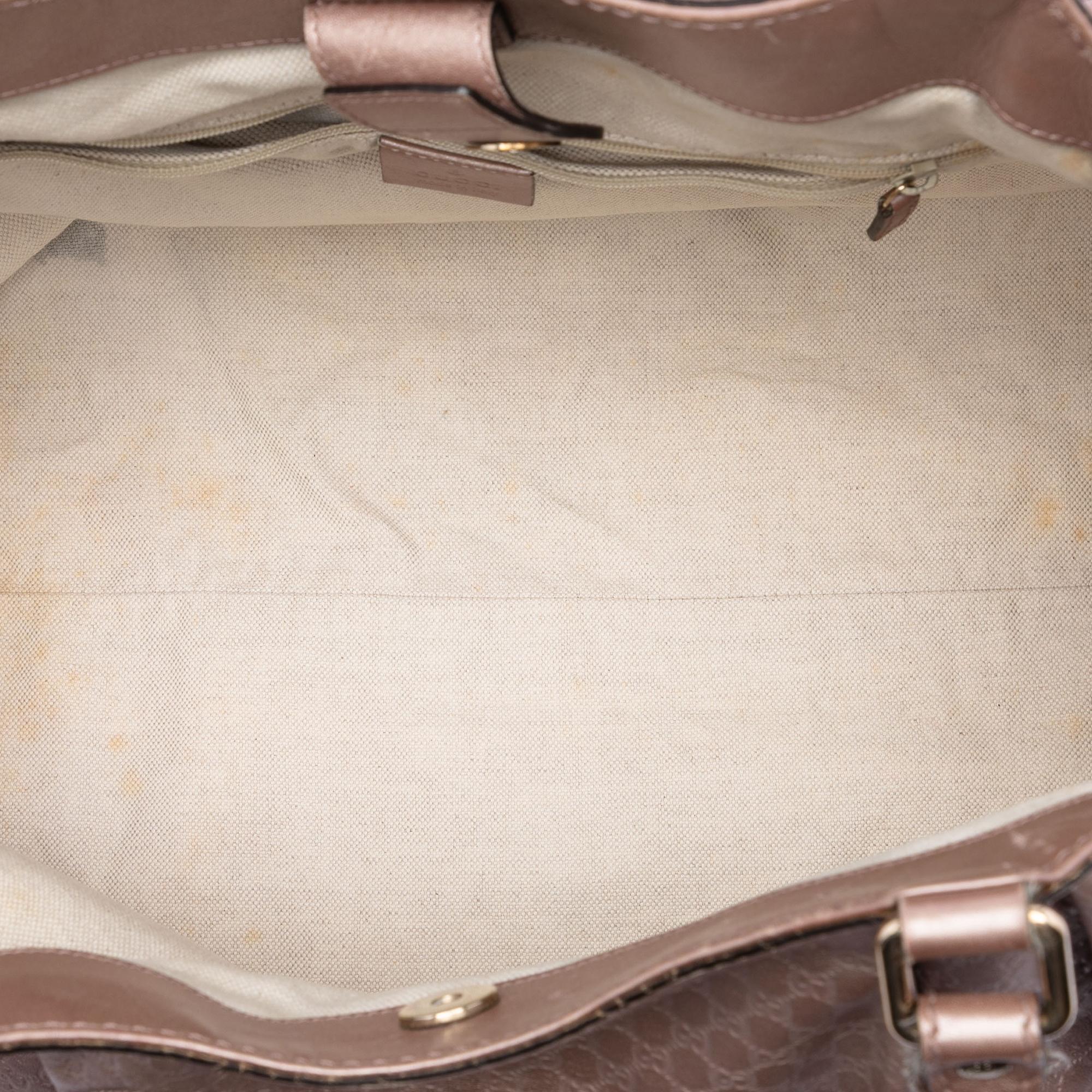 Gucci Large Metallic Microguccissima Sukey Tote