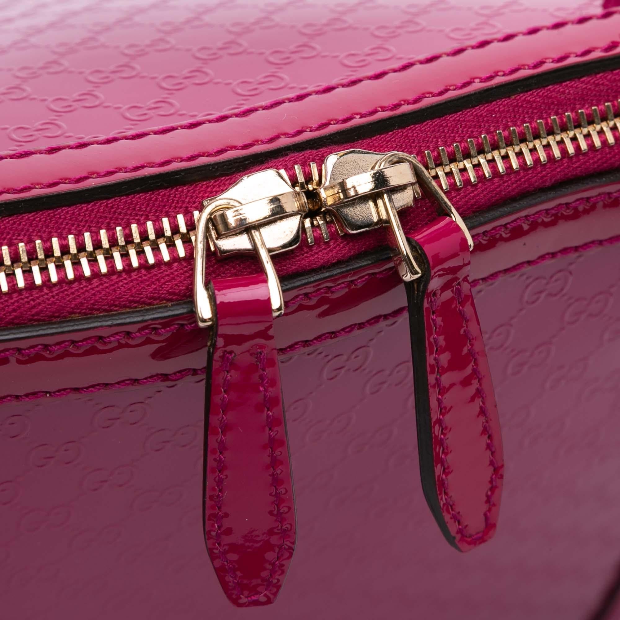 Gucci Large Microguccissima Patent Nice Dome Satchel