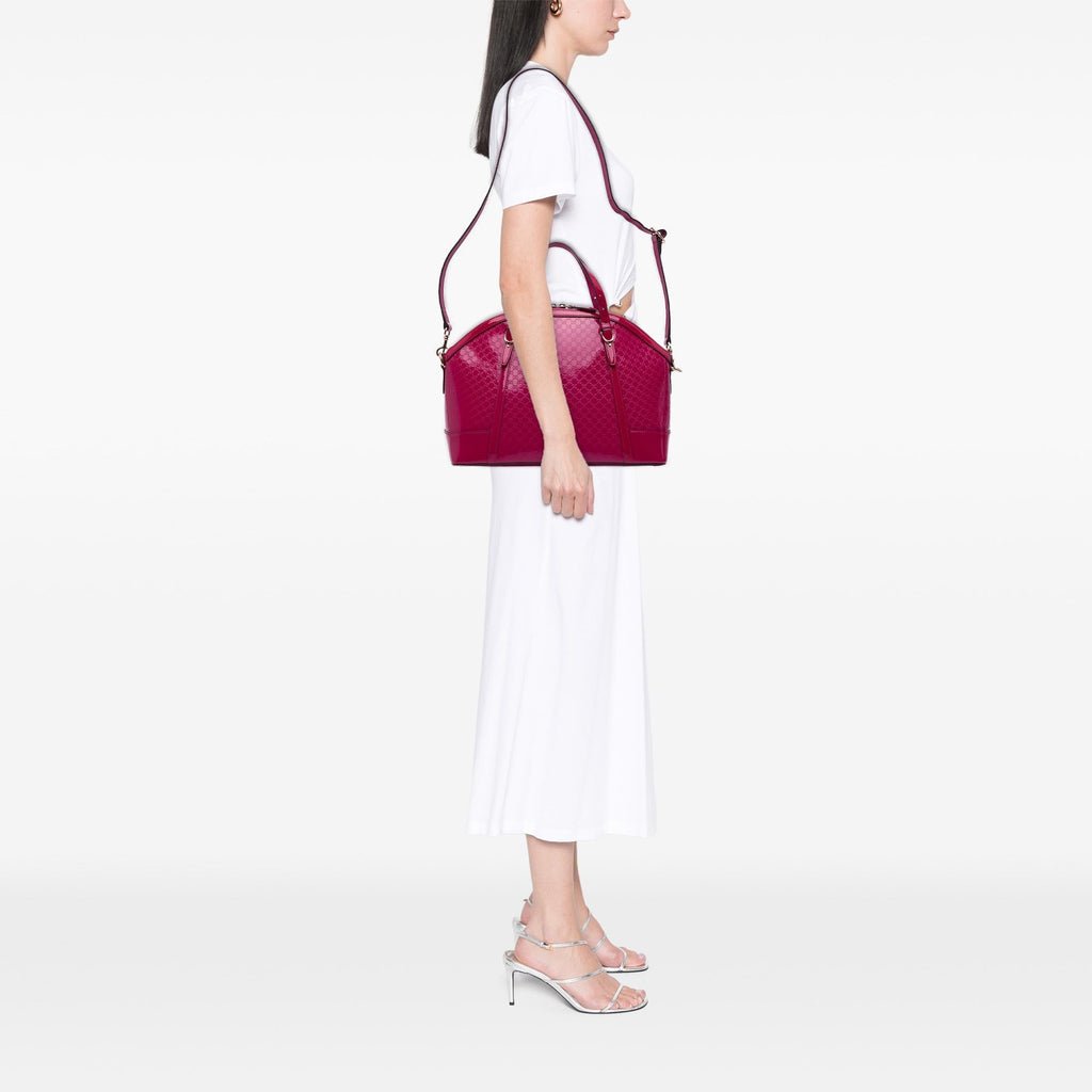 Gucci Large Microguccissima Patent Nice Dome Satchel