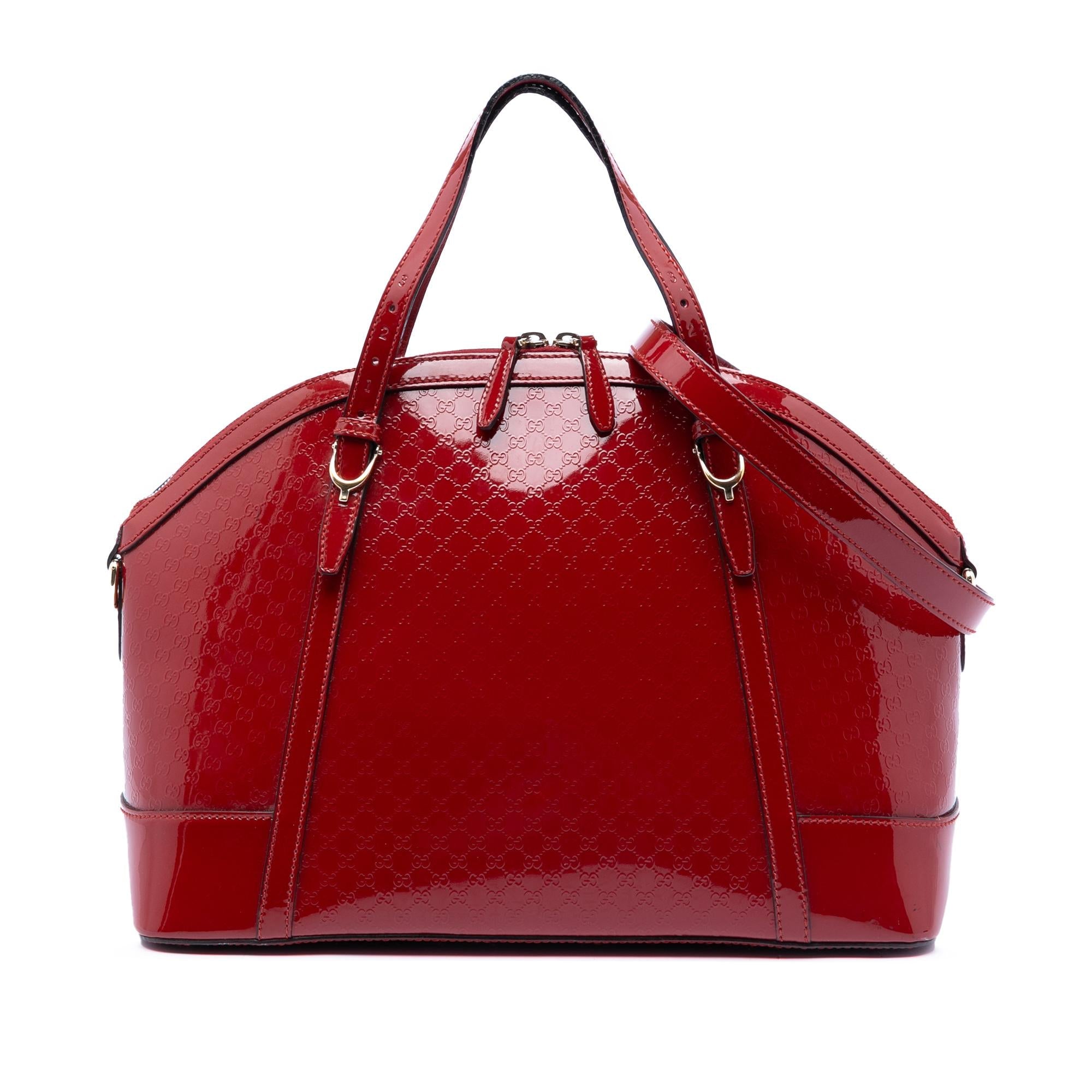 Gucci Large Microguccissima Patent Nice Dome Satchel