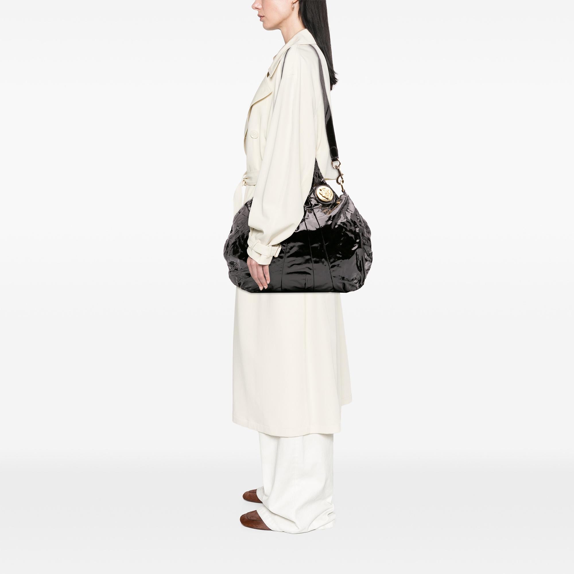 Gucci Large Patent Hysteria Satchel