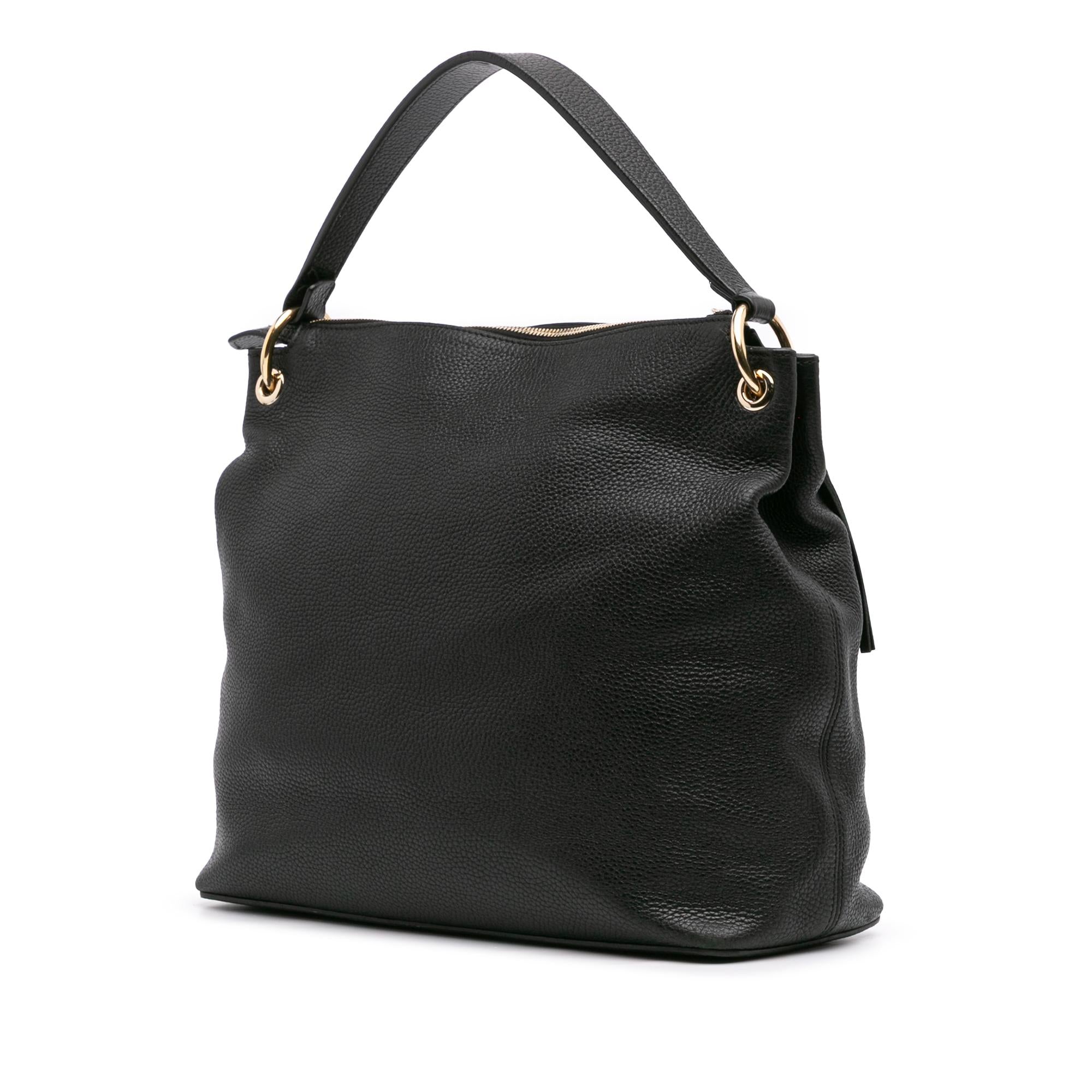 Gucci Large Pebbled Calfskin Soho Convertible Hobo