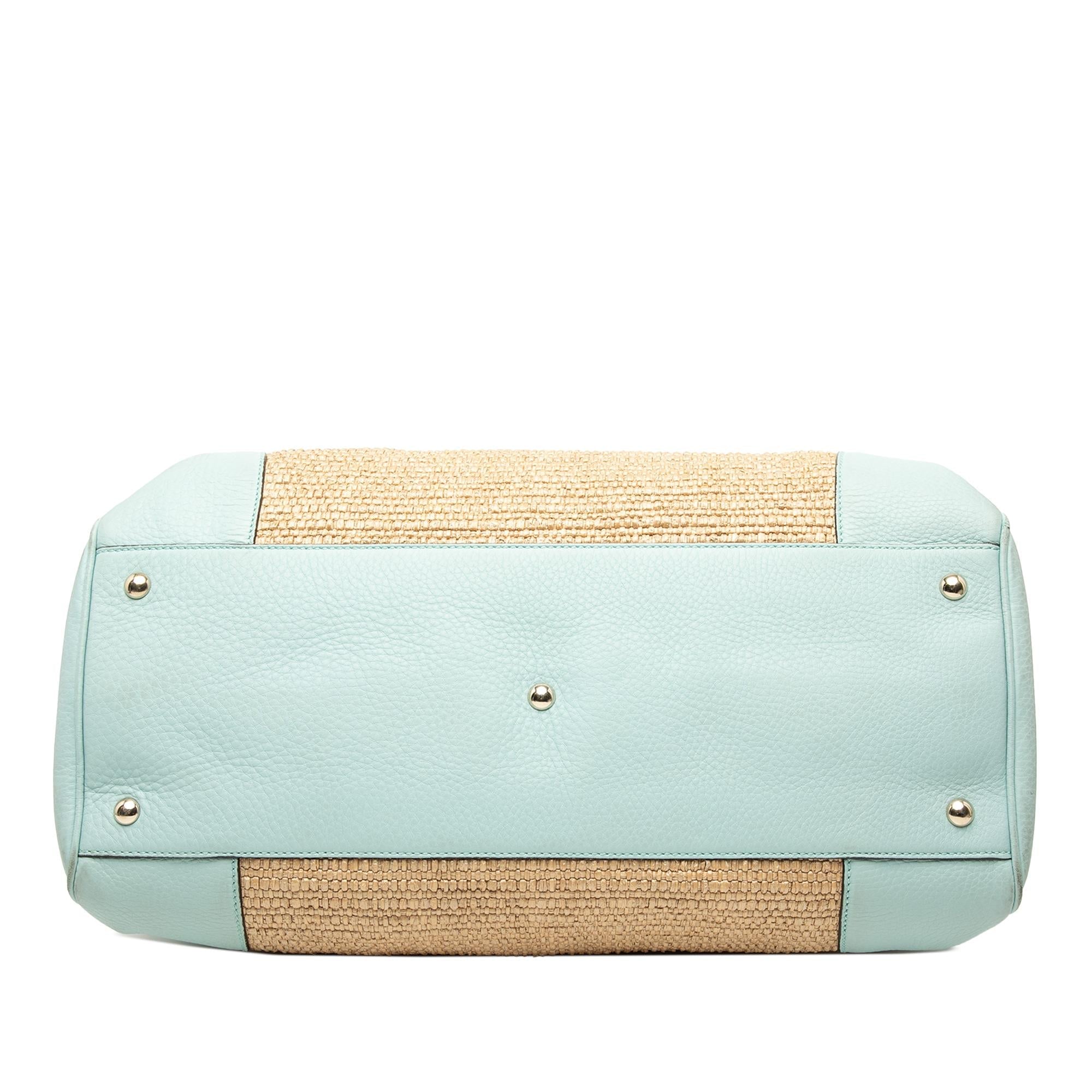Gucci Large Raffia Bamboo Shopper Satchel