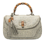 Gucci Large Speckled Leather New Bamboo Top Handle Bag