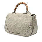 Gucci Large Speckled Leather New Bamboo Top Handle Bag