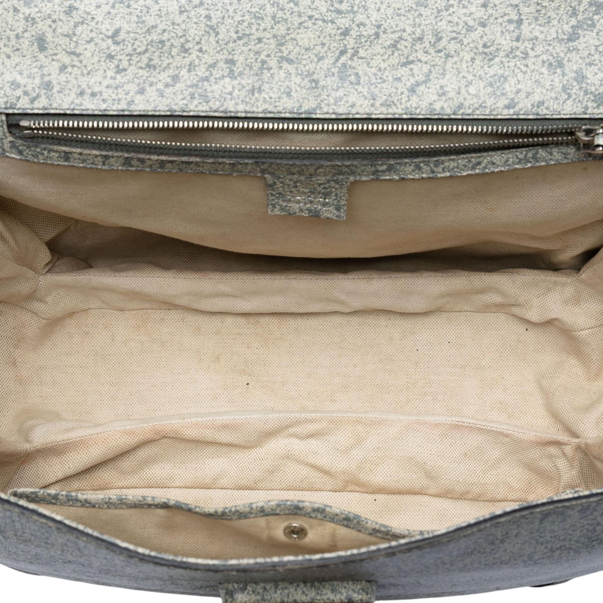 Gucci Large Speckled Leather New Bamboo Top Handle Bag