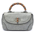 Gucci Large Speckled Leather New Bamboo Top Handle Bag