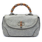 Gucci Large Speckled Leather New Bamboo Top Handle Bag