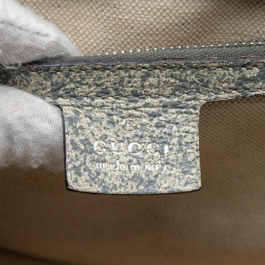 Gucci Large Speckled Leather New Bamboo Top Handle Bag