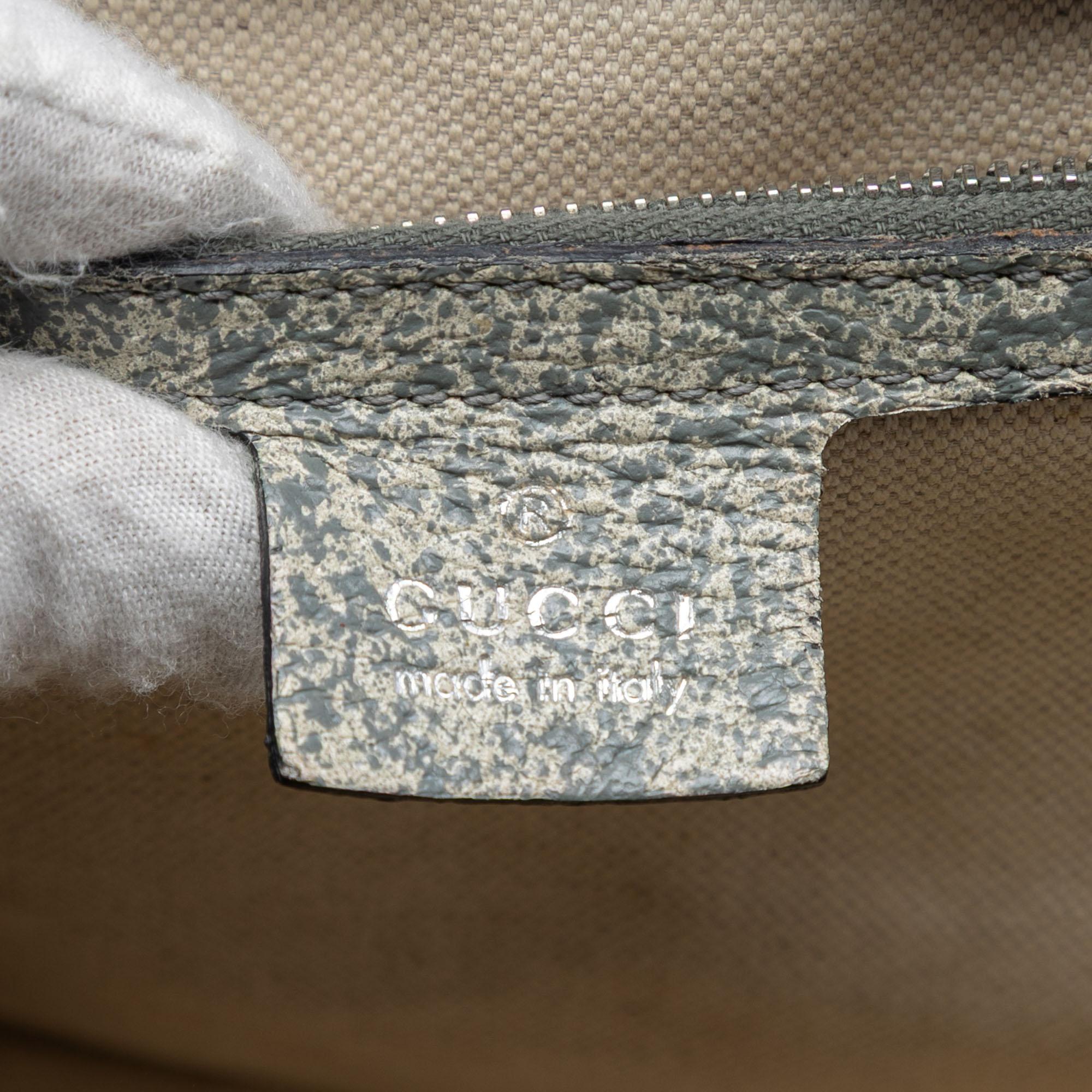 Gucci Large Speckled Leather New Bamboo Top Handle Bag