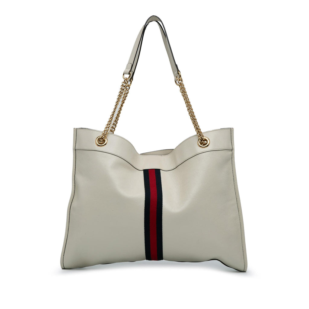 Gucci Large Web Leather Rajah Tote (SHG-dbxSwX)