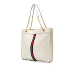 Gucci Large Web Leather Rajah Tote