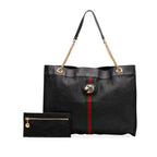 Gucci Large Web Leather Rajah Tote