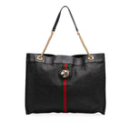 Gucci Large Web Leather Rajah Tote