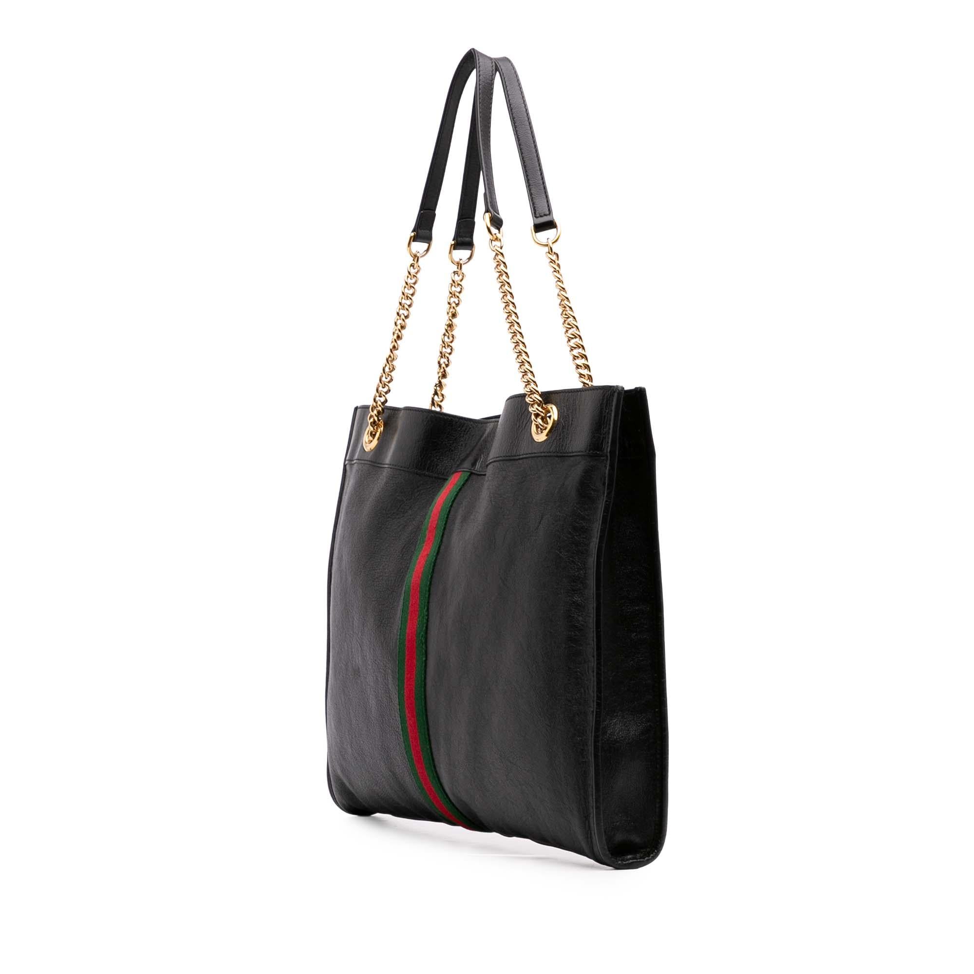 Gucci Large Web Leather Rajah Tote