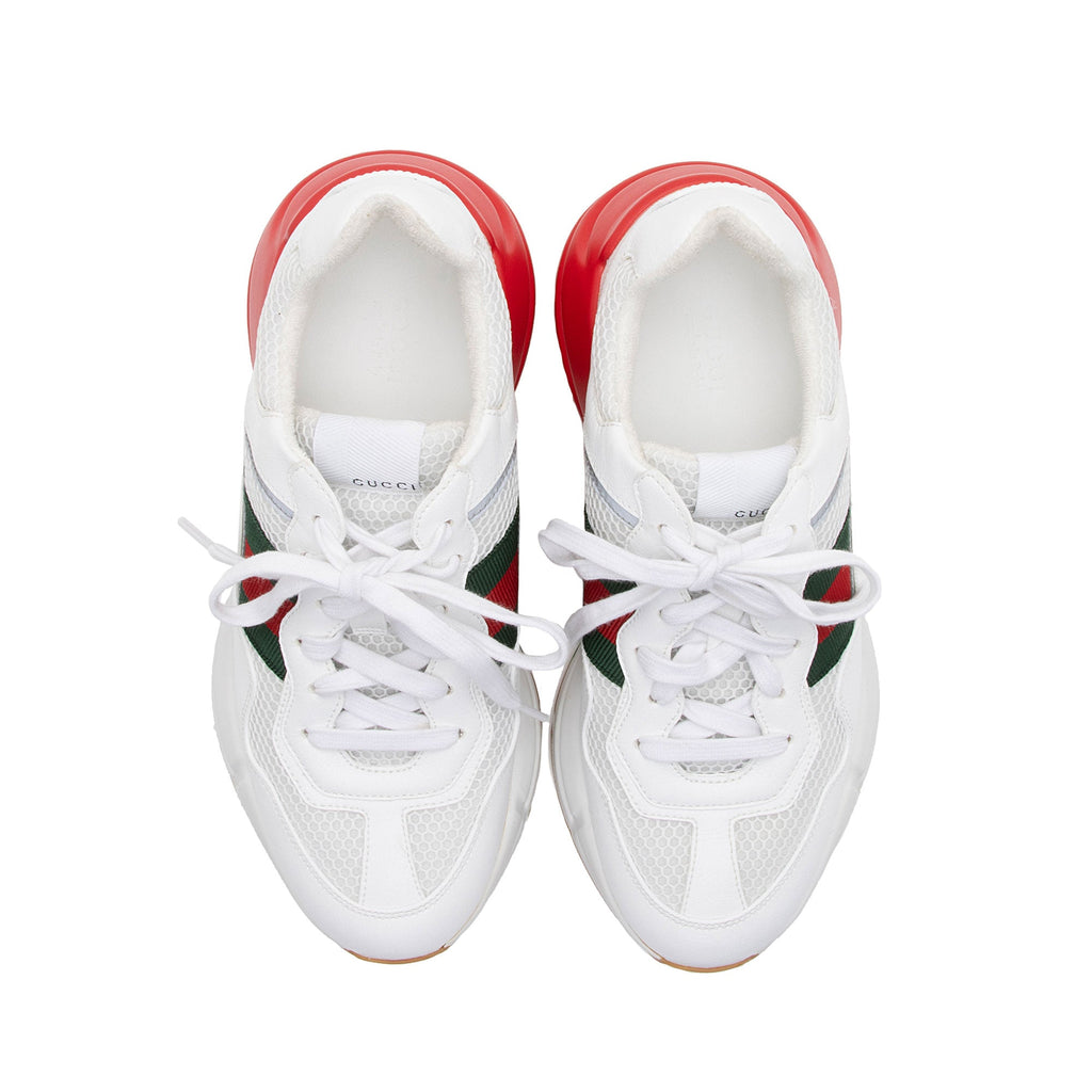 Gucci Lavaredo Eco-Fabric Web Rhyton Sneakers - Size 9 / 39 (SHF-W0okvt)