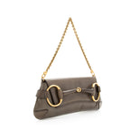 Gucci Tom Ford Leather 1921 Horsebit Shoulder Bag (SHF-20110)
