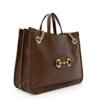 Gucci Leather Horsebit 1955 Medium Tote (SHF-19180)