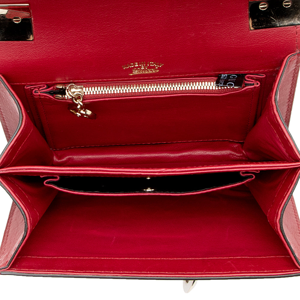 Gucci Leather 1973 Small Top Handle Satchel (SHF-16665)