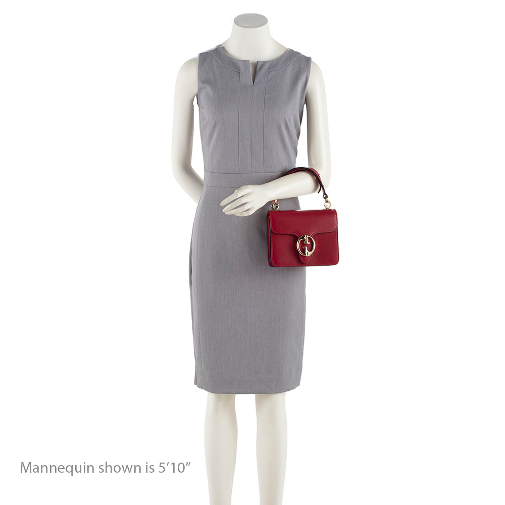 Gucci Leather 1973 Small Top Handle Satchel (SHF-16665)