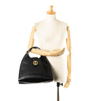 Gucci Leather 1973 Stirrup Handbag (SHG-Jxcegh)
