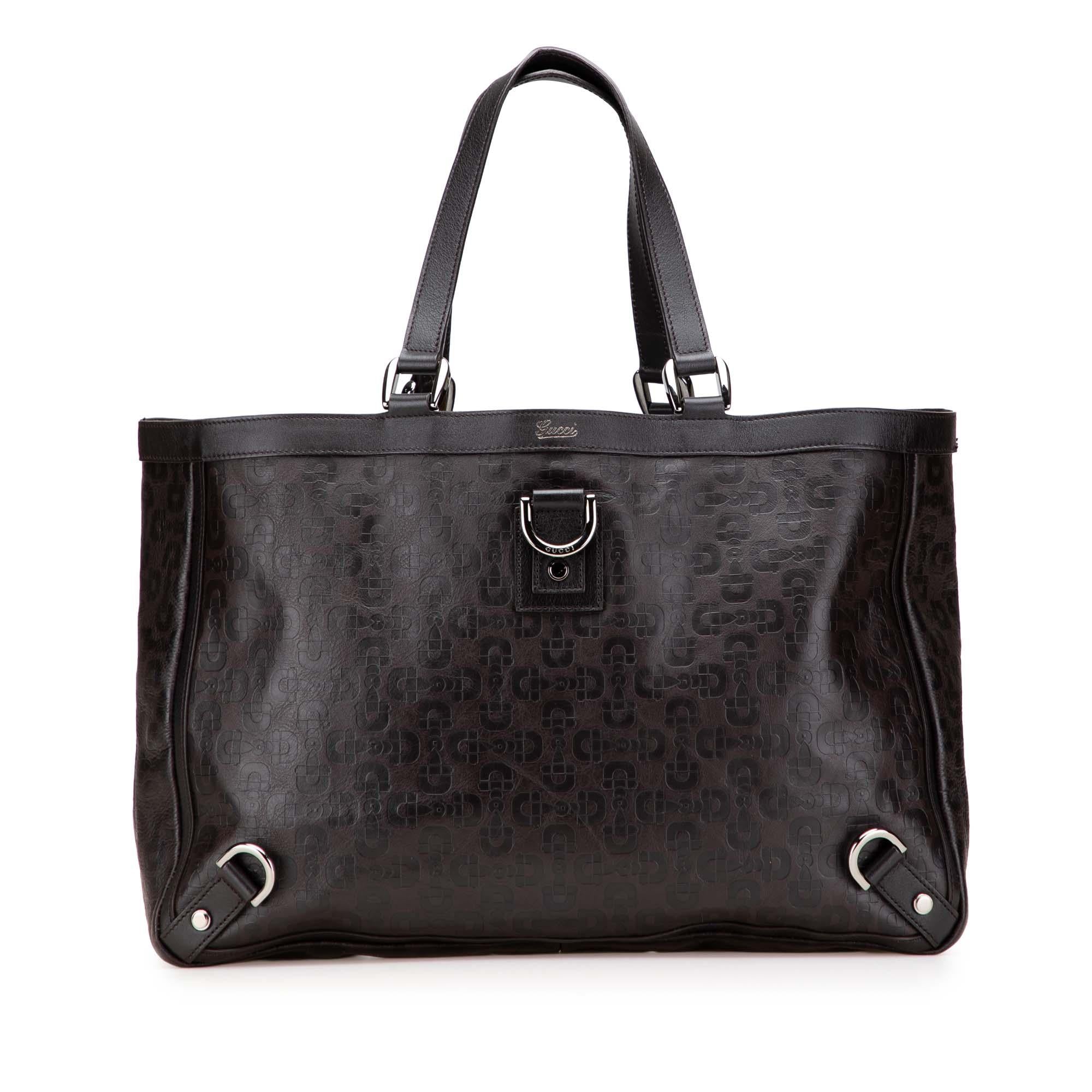 Gucci Leather Abbey D Ring Horsebit Tote