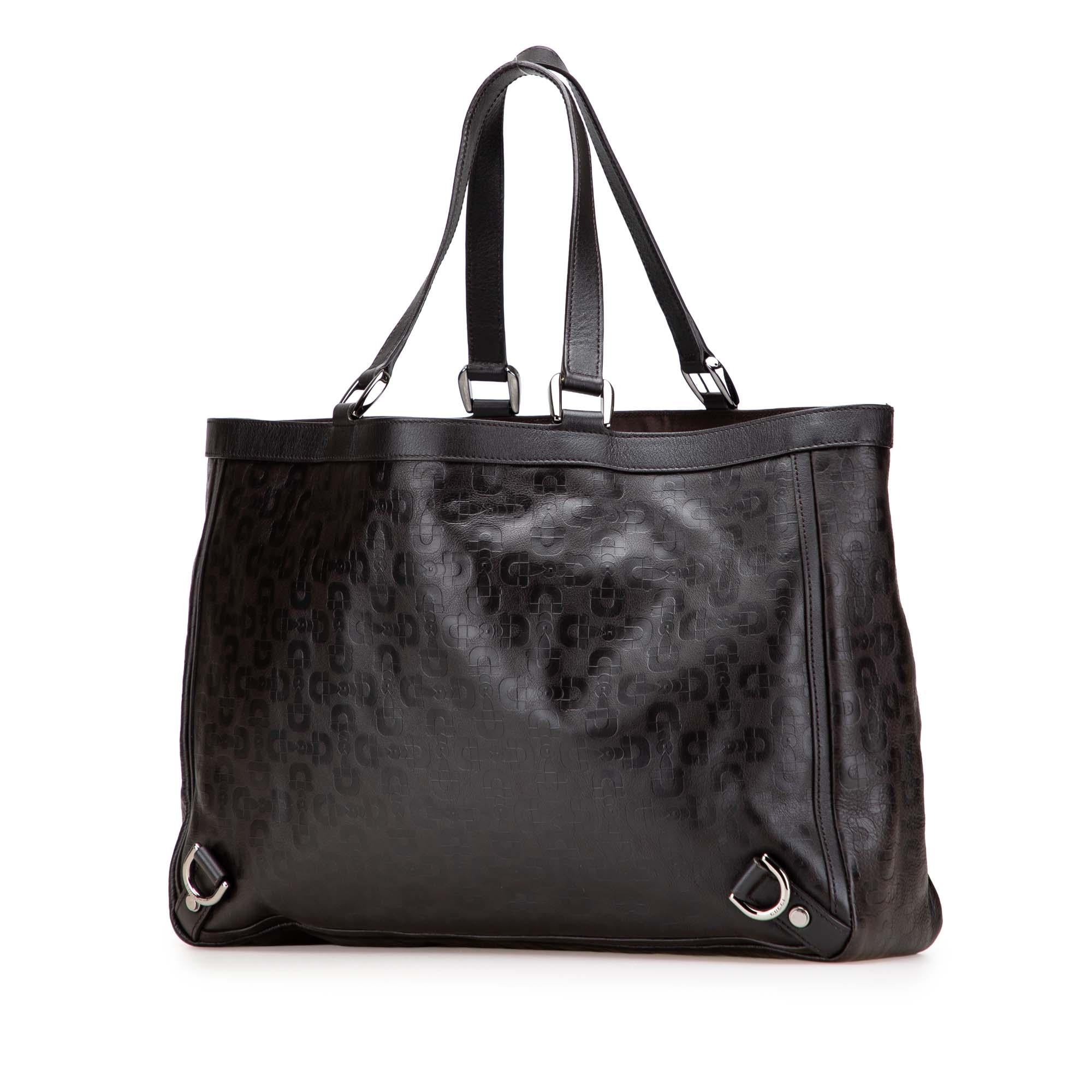Gucci Leather Abbey D Ring Horsebit Tote