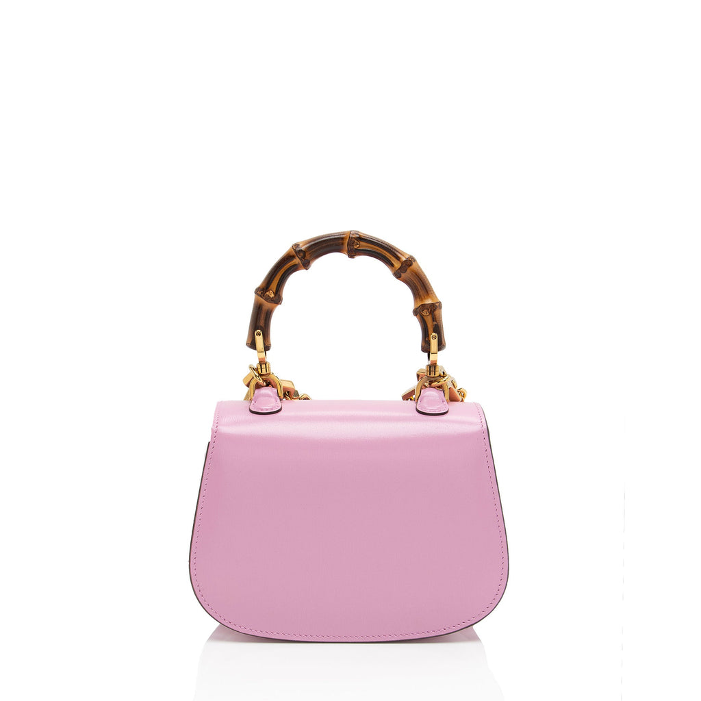 Gucci Leather Bamboo 1947 Mini Top Handle (SHF-bLJULR)