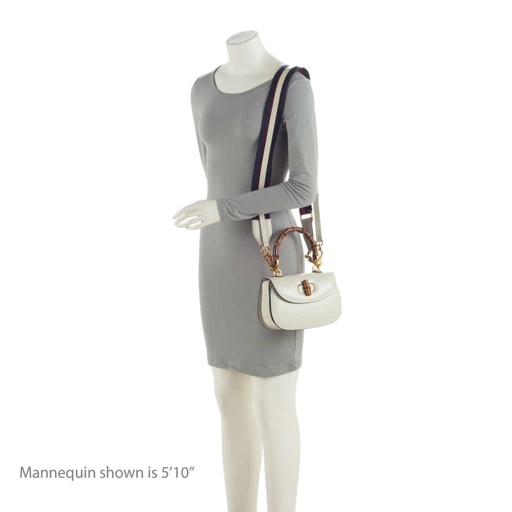 Gucci Leather Bamboo 1947 Small Top Handle Bag (SHF-twXIoA)
