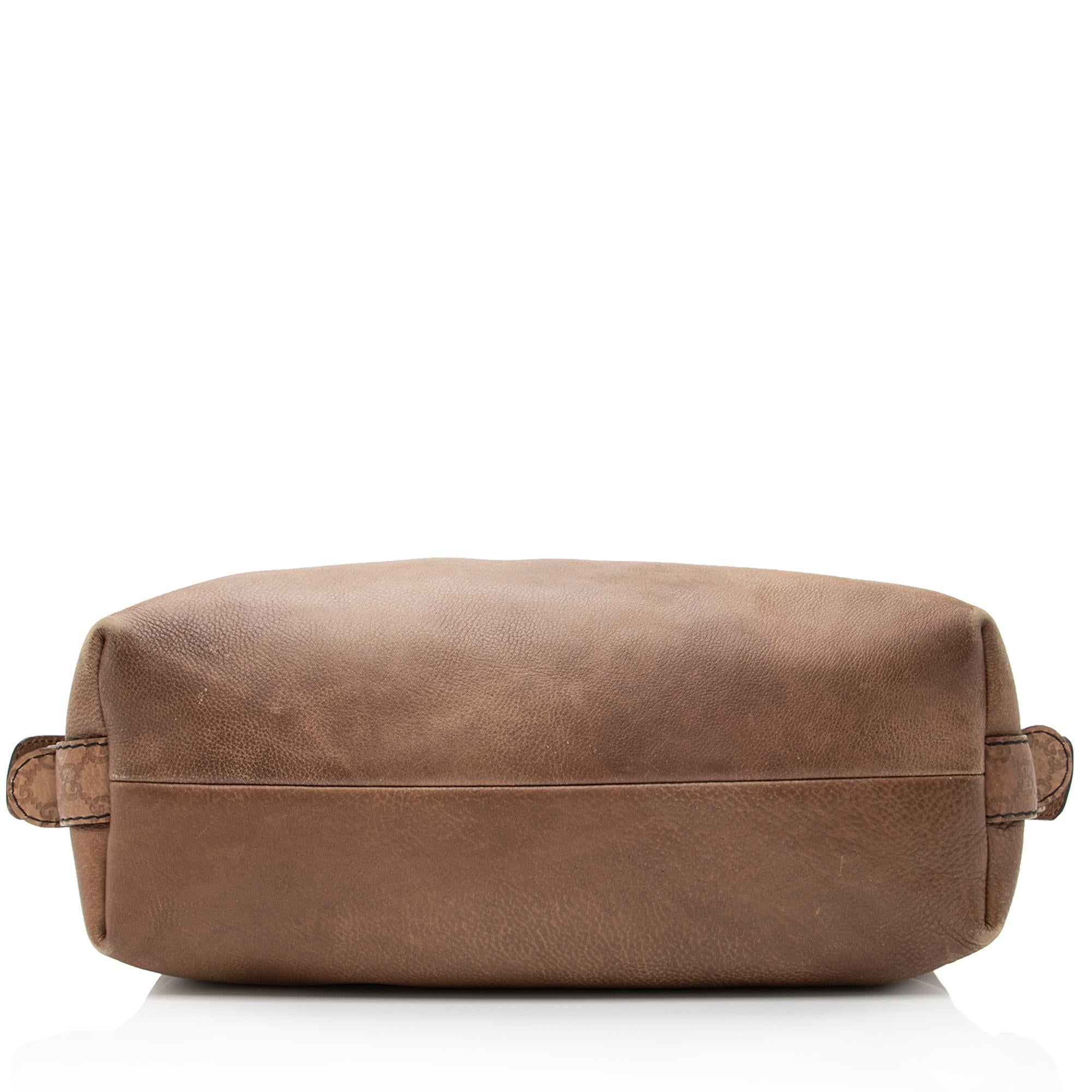 Gucci Leather Bamboo Bar Large Tote (SHF-23016)