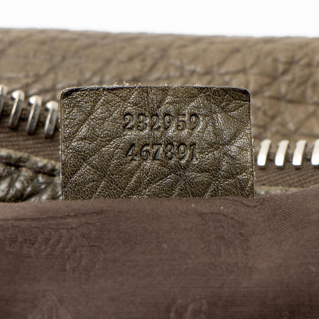 Gucci Leather Bamboo Bar Medium Tote
