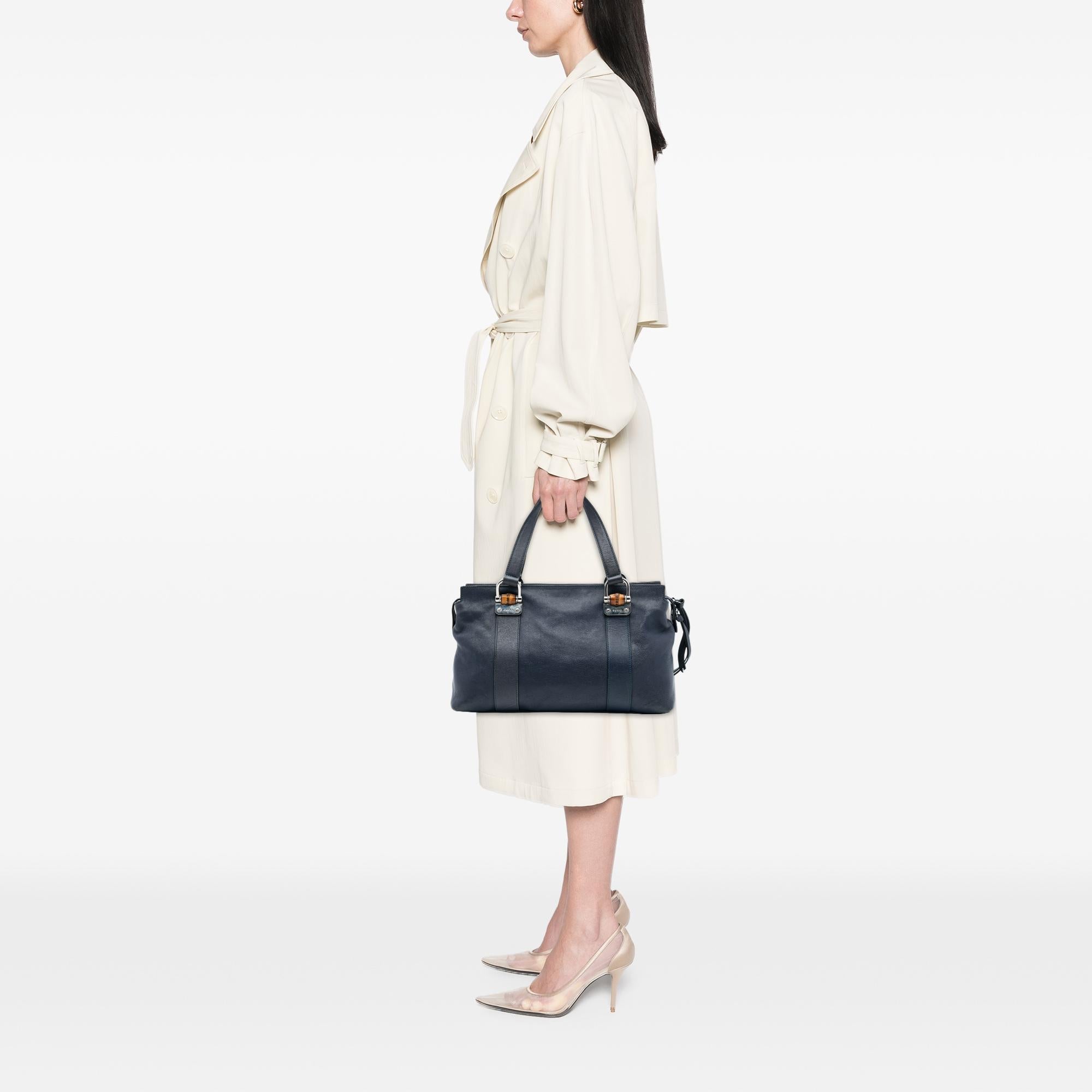 Gucci Leather Bamboo Bar Satchel
