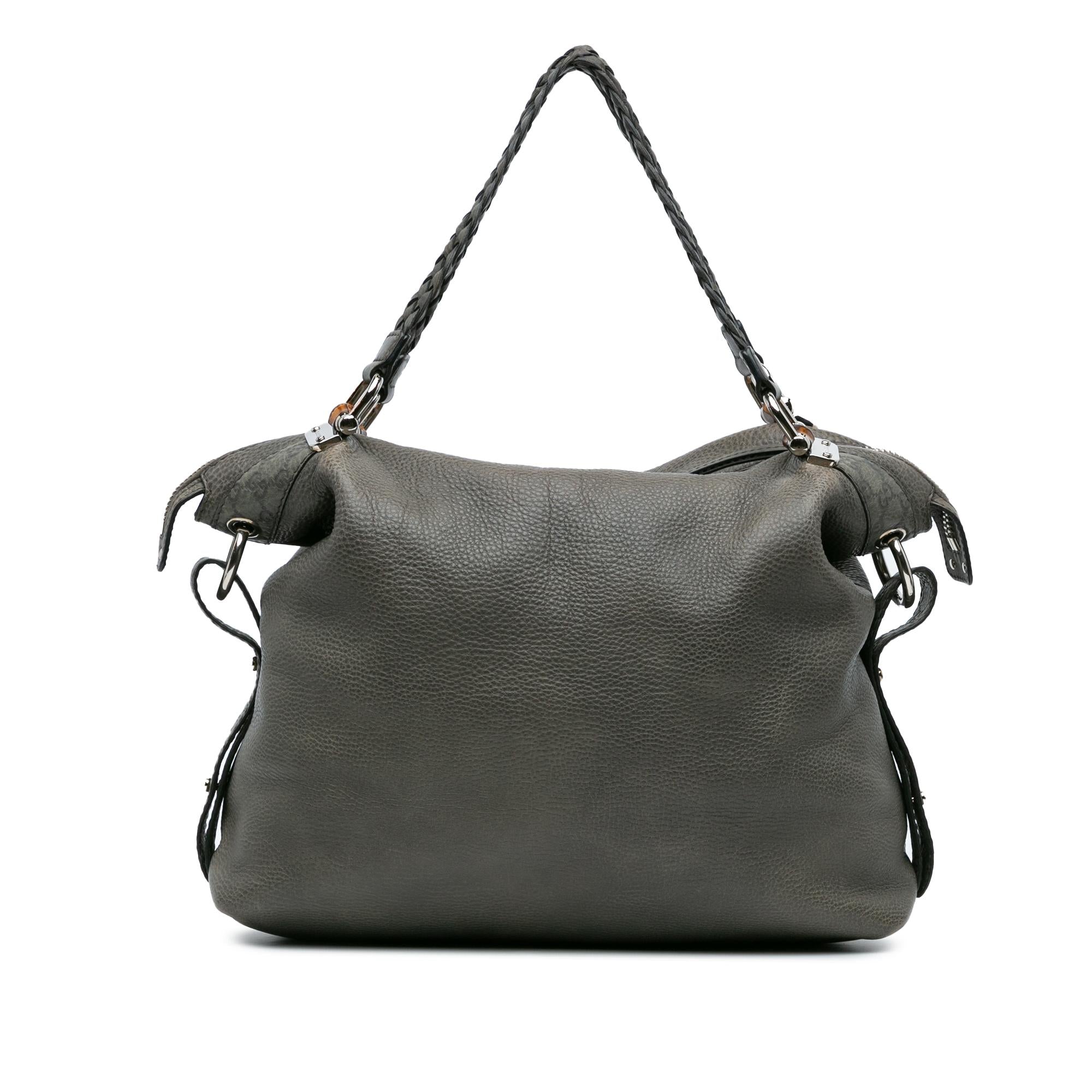 Gucci Leather Bamboo Bar Tote (SHG-JuxF7a)