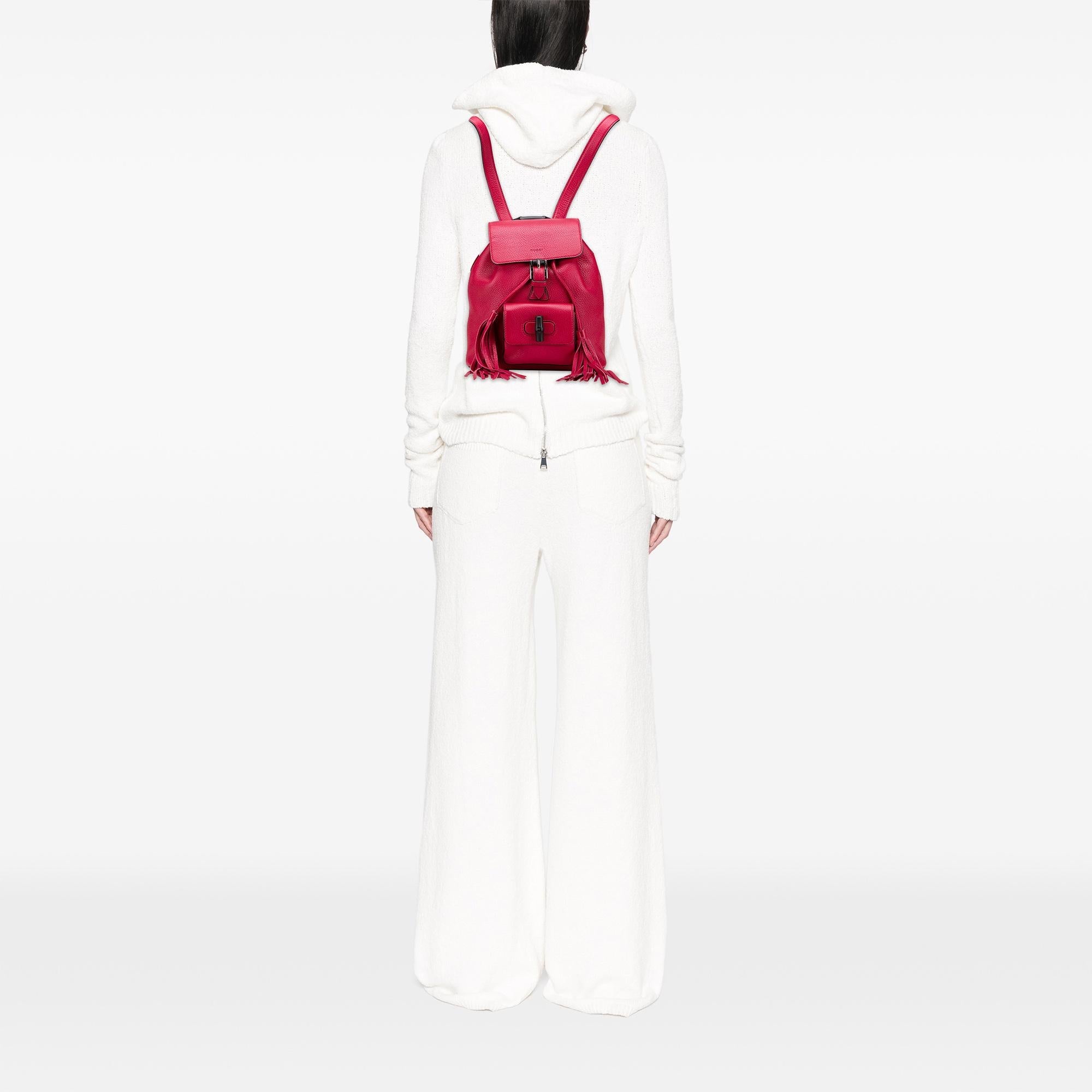Gucci Leather Bamboo Daily Backpack