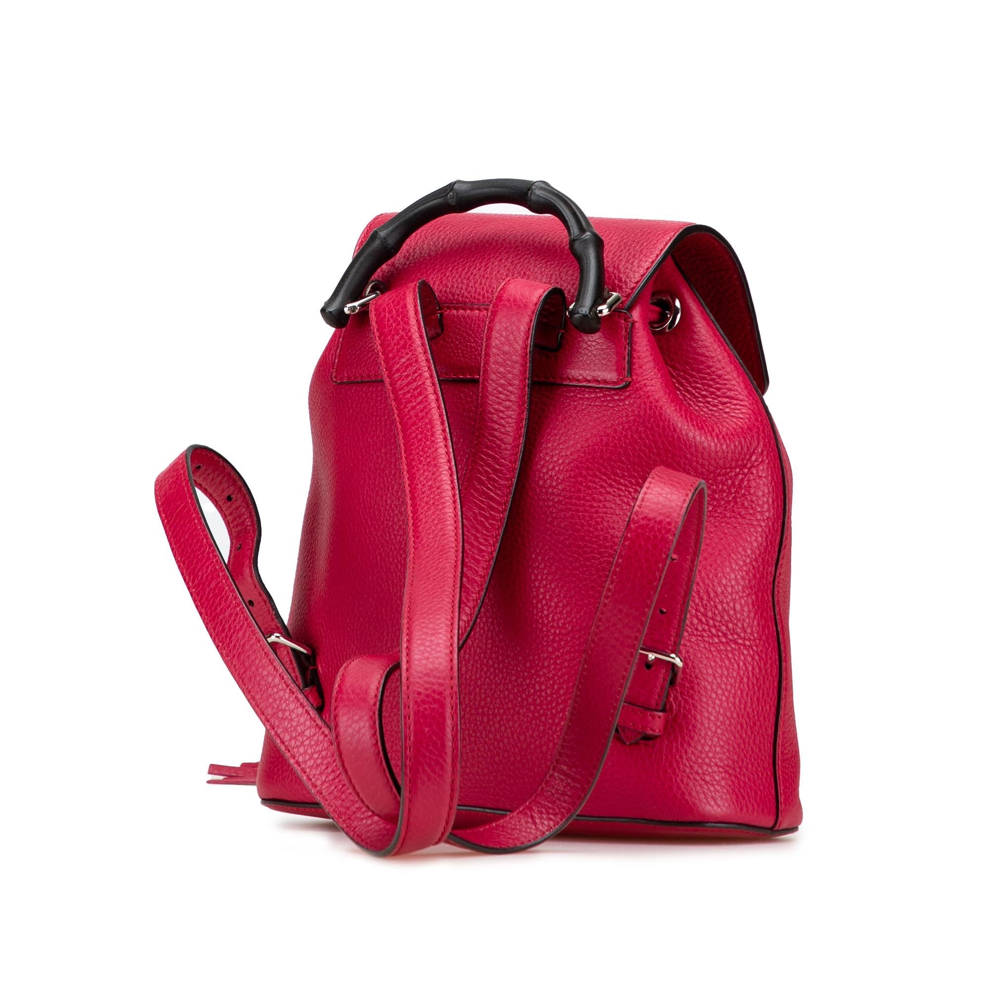 Gucci Leather Bamboo Daily Backpack