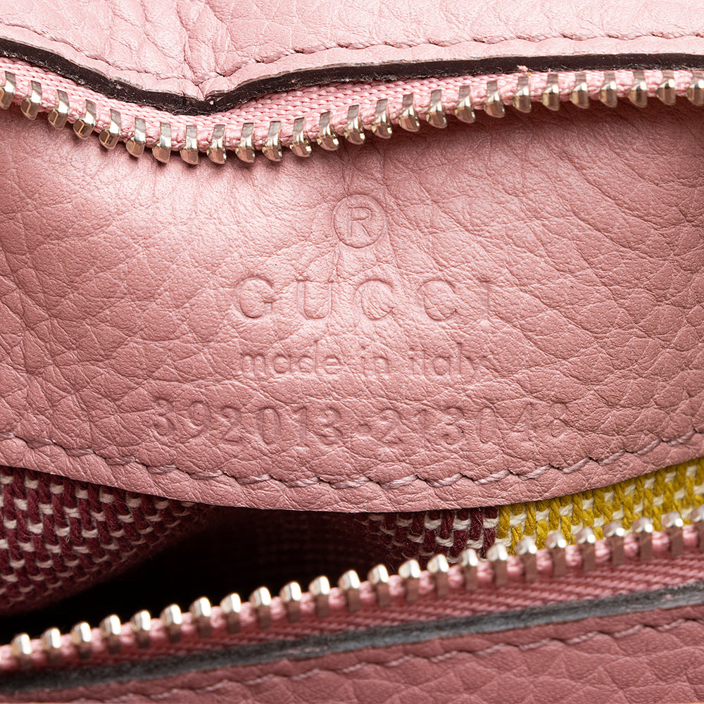 Gucci Leather Bamboo Daily Small Satchel (SHF-19102)