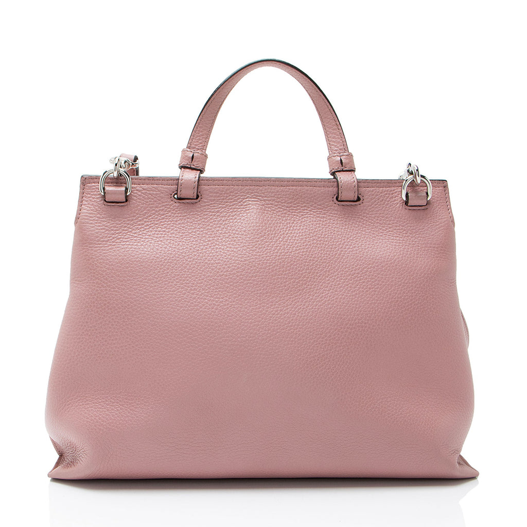 Gucci Leather Bamboo Daily Medium Top Handle