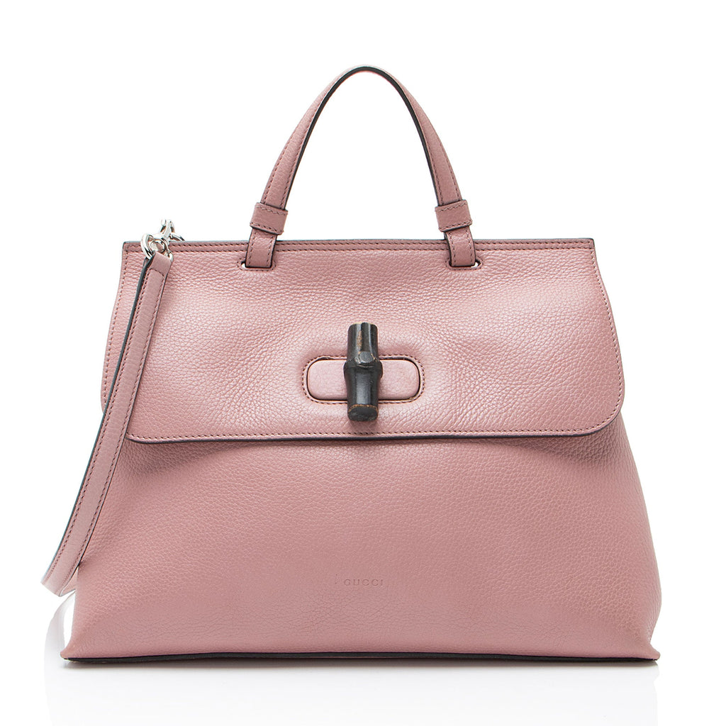 Gucci Leather Bamboo Daily Medium Top Handle