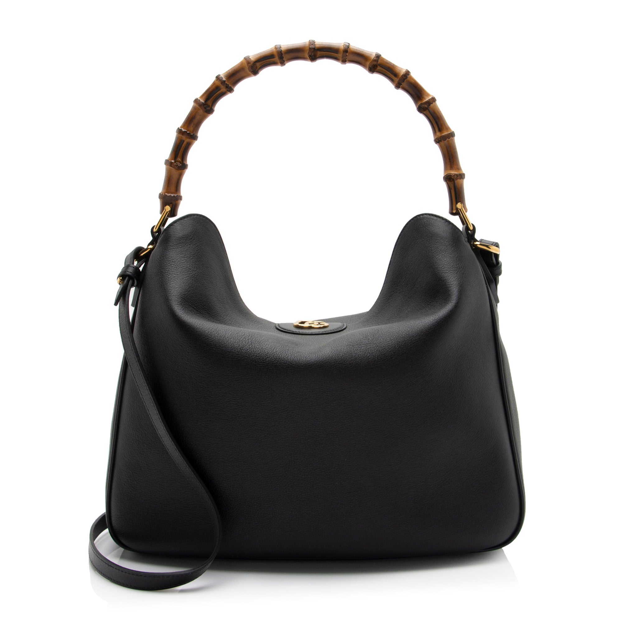 Gucci Leather Bamboo Diana Large Shoulder Bag (SHF-sWgjQL)