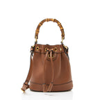 Gucci Leather Bamboo Diana Mini Bucket Bag